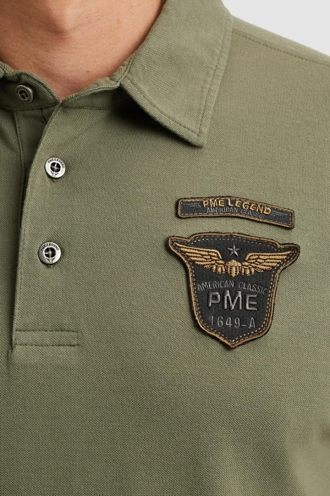 PME legend short sleeve polo fine pique badge